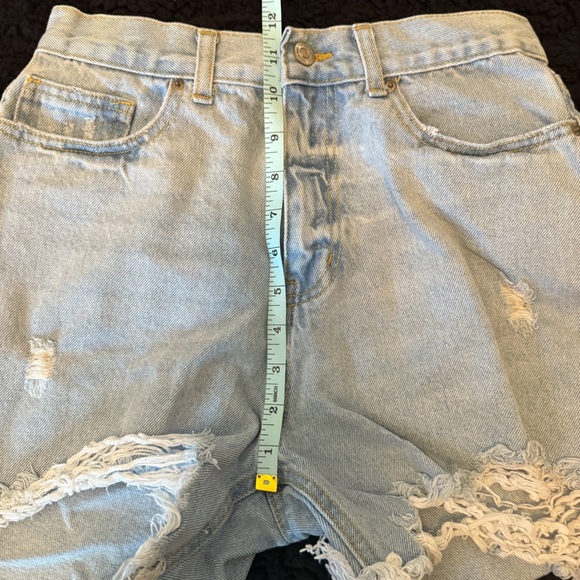 Forever 21 Light Blue Distressed Jean Shorts - Picture 3 of 7